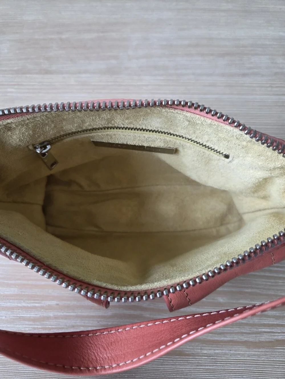 Vintage Y2K Marc Jacobs Coral Pink Leather Shoulder Bag Cargo Pocket Hobo Purse